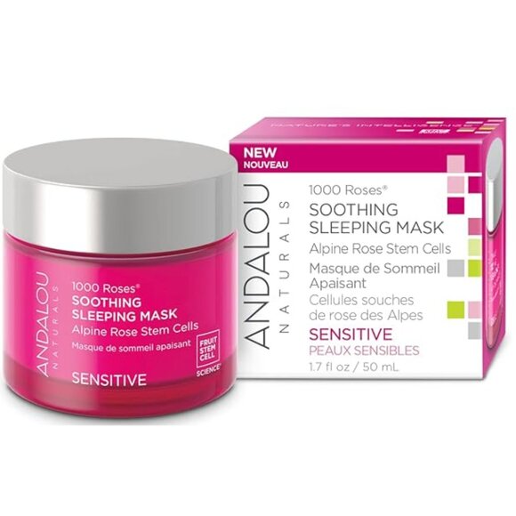 Andalou Naturals 1000 ROSES® Soothing Sleeping Mask - Picture 1 of 8
